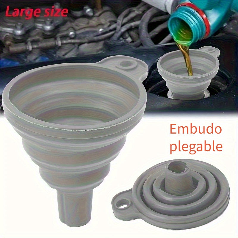 Embudo Mini Plegable y Retráctil de 1 Pieza - Herramienta para Reparación de Fugas de Aceite en Moto o Coche, Diseño Portátil y Compacto para Mantenimiento Automotriz Doméstico