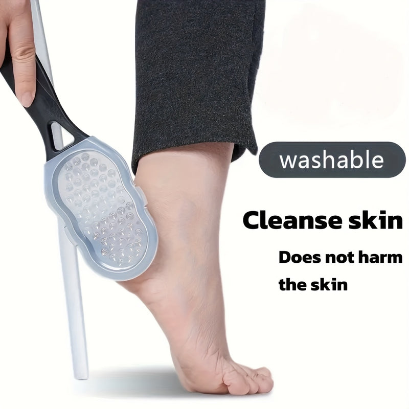Exfoliador Profesional de Pies y Amoladora de Uñas - Herramienta de Plástico Resistente con Doble Agarre, Diseño Antioxido y Alta Calidad - Para Hogar, Salón, Pedicura - Previene Infecciones Fúngicas y Pie de Atleta - Esencial para Hombres y Mujeres, Man