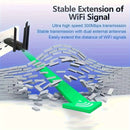 Repetidor inalámbrico USB con 4 amplificadores de señal de antena, adecuado para extender la cobertura de toda la casa, viene con puerto Ethernet para conexiones de red, admite múltiples conexiones de dispositivos, roaming ininterrumpido para hogar y ofi
