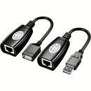 Adaptador USB a Cat5 - Extensor USB 2.0 Sobre RJ45 Ethernet, Compatible con Cables Cat5/Cat5e/Cat6/Cat7/Cat8