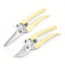 1pc/2piezas Juego de Tijeras de Podar para Jardín de Mayores Cuchillas Afiladas para Cortar Flores, Recortar Plantas, Bonsai y Recoger Frutas