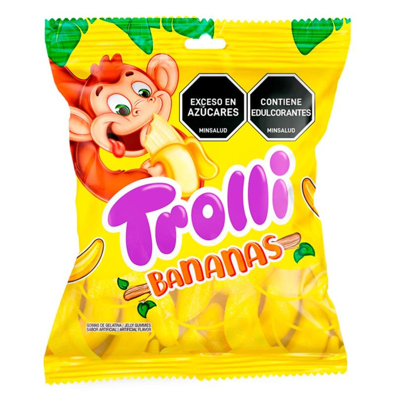 GOMAS TROLLI 60G BANANAS BOLSA
