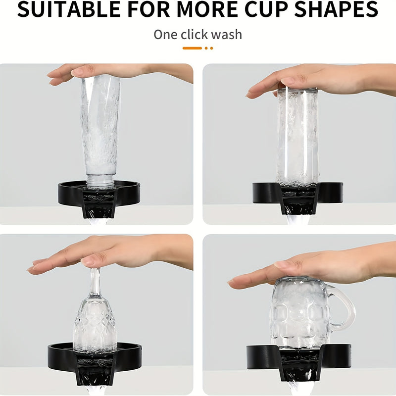 1pc Lavadora de Vidrio y Botellas de Fácil Limpieza con Diseño Innovador de Copa - Accesorio de Grifo de 50cm, Rociador de Alta Presión para Enjuague Rápido, Ahorro de Energía y Agua, Material ABS Duradero - Accesorio de Cocina Perfecto