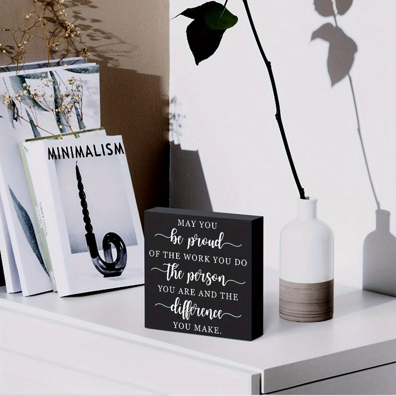 Decoración Divertida para el Escritorio de Despedida - El Regalo Perfecto para la Despedida, Jubilación o Nuevo Trabajo para Compañeros de Trabajo y Jefes - No Necesita Energía, Hecho de Madera Sintética Duradera