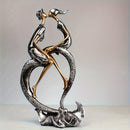 1 Escultura Romántica para Pareja, Artesanía en Resina, Pieza Decorativa, Ideal para San Valentín, Navidad, Graduaciones, Decoración del Hogar, Sala de Estar, TV Stand, Dormitorio