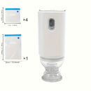 Selladora Eléctrica Portátil Recargable USB - Bomba Automática para Conservación de Alimentos con 5 Bolsas Reutilizables, Preservación de Frescura y Sabor para Carne y Verduras, Diseño Ergonómico, Uso en Cocina y Viajes, Sellado Compacto y Duradero, Mang
