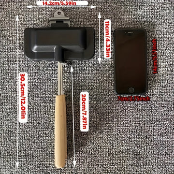 1 pieza, fabricante de sándwiches de lujo de doble cara, antiadherente, fácil de cocinar para desayunos perfectos, waffles y hamburguesas, liberación fácil de alimentos, gadget de cocina que ahorra espacio y herramienta esencial para hornear en la cocina