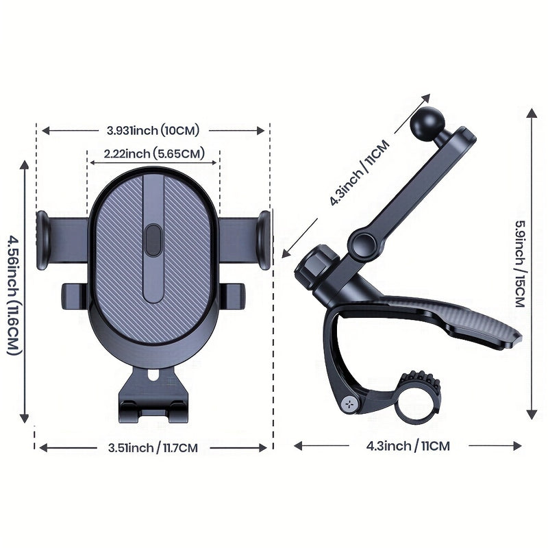 Soporte Ajustable para Teléfono de Salpicadero de Coche TOPK - Pinza Antideslizante de Silicona, Compatible con Todos los Smartphones, Montaje Seguro y Diseño Ergonómico para Conducción Segura, Construcción Robusta