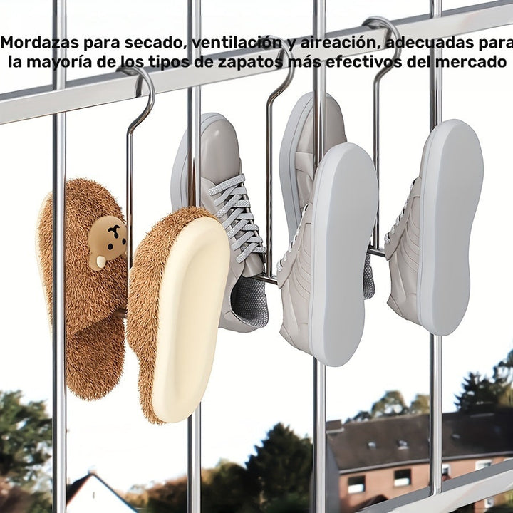 [Gancho de Acero Inoxidable Duradero] Gancho para Zapatos de Acero Inoxidable Duradero y Ahorra Espacio - Colgador Metálico Multifuncional para Organización de Armario y Fácil Montaje - Accesorio de Almacenamiento para el Hogar y Lavandería a Prueba de Ó