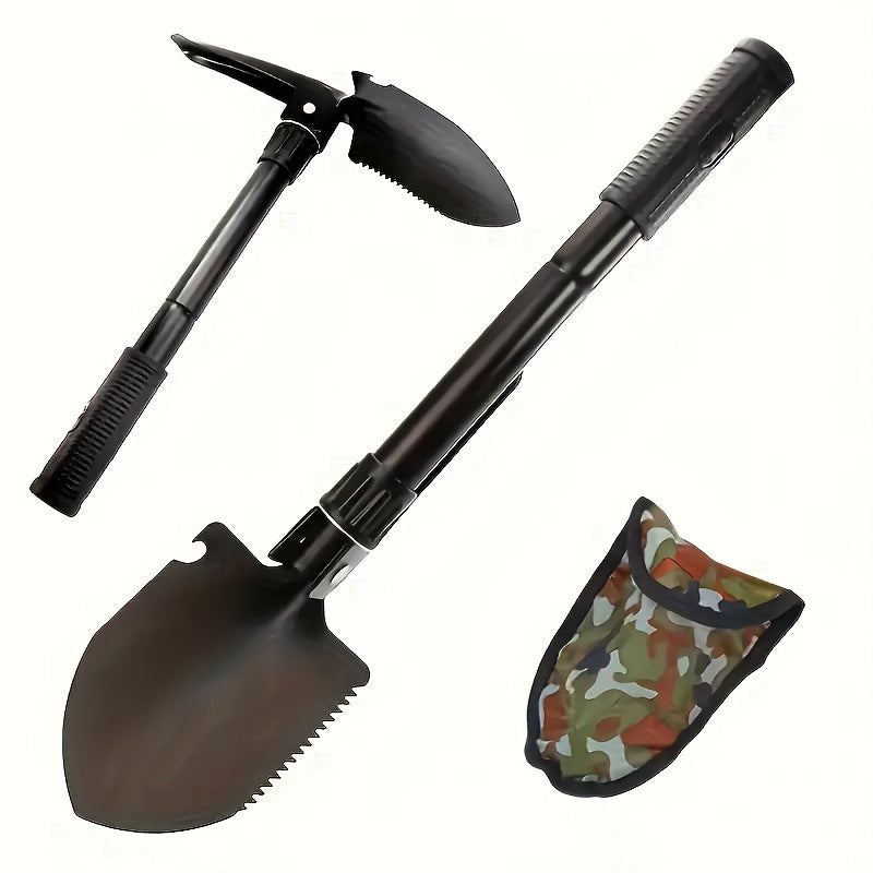 Paleta de Jardinería, Pala Plegable Multifuncional Portátil - Metal Duradero, Ideal para Camping y Jardinería, Diseño Compacto que Ahorra Espacio, Herramienta Esencial para Días Lluviosos