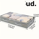 Bolsa de almacenamiento de viaje útil, Bolsa de protección de ropa conveniente. Bolsa de almacenamiento bajo la cama, 1pc, Gran capacidad de tela no tejida, Organizador de ropa y edredón con asas, Organización plegable de dormitorio, Almacenamiento bajo
