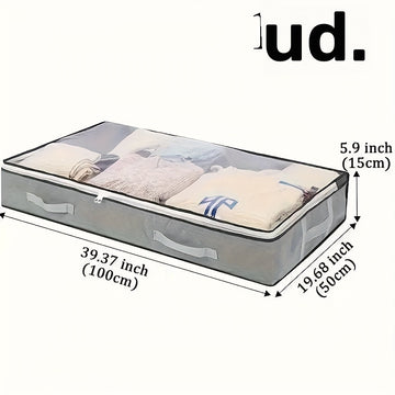 Bolsa de almacenamiento de viaje útil, Bolsa de protección de ropa conveniente. Bolsa de almacenamiento bajo la cama, 1pc, Gran capacidad de tela no tejida, Organizador de ropa y edredón con asas, Organización plegable de dormitorio, Almacenamiento bajo
