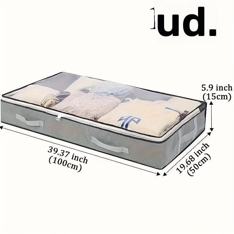 Bolsa de almacenamiento de viaje útil, Bolsa de protección de ropa conveniente. Bolsa de almacenamiento bajo la cama, 1pc, Gran capacidad de tela no tejida, Organizador de ropa y edredón con asas, Organización plegable de dormitorio, Almacenamiento bajo