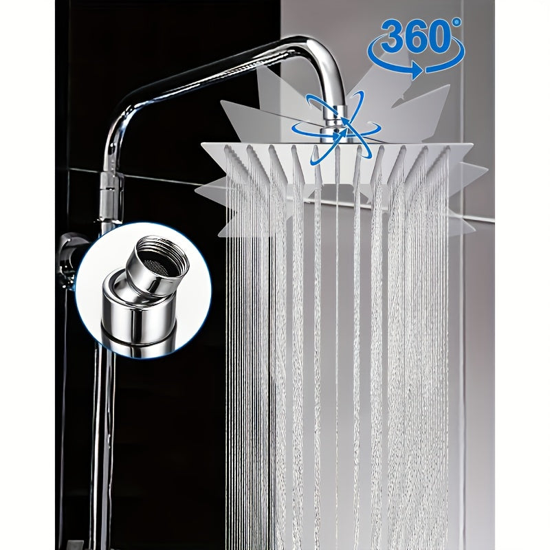 1 pieza, cabeza de ducha de 12 pulgadas (30,48 pulgadas), diseño extra grande, adecuado para duchas de alta presión, fácil de instalar, duradero y ahorrador de agua, acero inoxidable, acabado de pintura, montaje en techo y pared, no requiere electricidad
