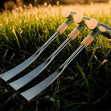 ¡Fácil para Principiantes y Expertos! Juego de 2 Pala 3 en 1 con Mango Bicolor de Acero Inoxidable Reforzado – Ideal para Plantar, Cosechar y Jardinería (8)