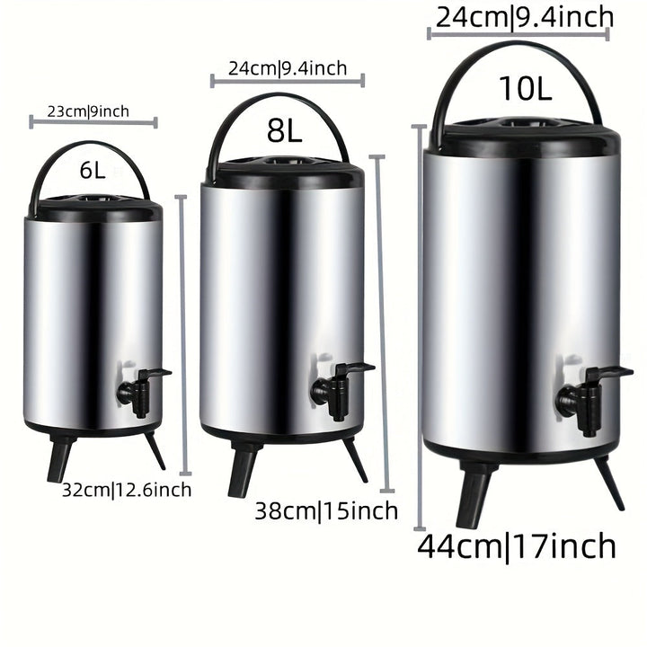 6L/8L/10L, cubo aislante multicolor, ideal para: tiendas, agua caliente, bebidas frías, uso exterior | barbacoa familiar al aire libre | cerveza con hielo en fiestas | dispensador de agua sin electricidad | plegable y gran capacidad con asa