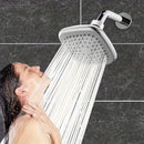 Cabeza de ducha de vidrio de 4 pulgadas con experiencia de lluvia - Diseño rectangular montado en la pared, acabado pintado, para un baño moderno, alta presión y ahorro de agua, plástico duradero, no requiere electricidad, accesorios de ducha, cabeza de
