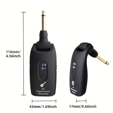 2pcs/1pc Sistema sin varillas de Guitarra 2.4GHz - Plug & Play con Sincronización Automática, Transmisor y Receptor XLR Recargable con Sincronización en 3 Segundos, 0.3W para Guitarras, Bajos, Instrumentos de Viento, Karaoke Doméstico, Equipo Musical, Di