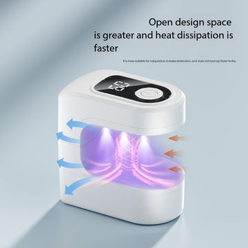 Lámpara de uñas FEIYBA - Secador de esmalte de uñas recargable por USB con pantalla digital, diseño portátil mini para uso en casa y salón, no se necesita sostener, compacto y ligero, eliminador de esmalte de uñas, equipo de salón, herramienta de belleza