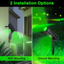 2 piezas de luces solares para jardín al aire libre, luz cálida, luz verde, luz de árbol, luces de paisaje para jardín, luces solares de iluminación IP65, impermeables para jardín, camino, lugar turístico, luz de proyección de patio, luz de decoración de