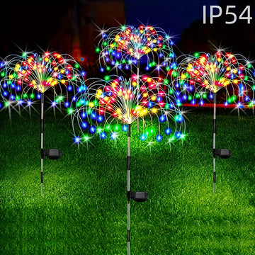Luces Solares para Jardín de 1 Pieza - 8 Modos, Ilumina tu Jardín con Luces de Fuegos Artificiales Solares - ¡Luzes LED Exteriores DIY de 60/150/200/240! Iluminación Decorativa Exterior IP54