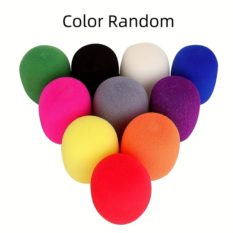 20pcs Cubiertas de Micrófono Gruesas Premium para Karaoke en Casa - Duraderas, No Desechables, Protección de Esponja a Prueba de Viento, Colores Surtidos