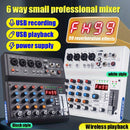 Consola de Mezcla Portátil NXG GX-06, Consola de Mezcla de 6 Canales con Tarjeta de Sonido USB, Controlador de Grabación de Sonido, Interfaz, para Grabación de Juegos en PC y Transmisión de Medios