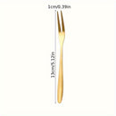 Juego de 6 piezas de tenedores de postre de acero inoxidable, diseño elegante tallado, perfecto para aperitivos, queso, frutas, ensaladas, postres, duraderos, utensilios de cocina de grado restaurante