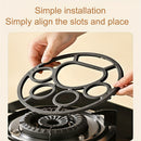 Soporte de olla de hierro fundido para gato con 7,44 pulgadas (18,49 cm), accesorio de soporte de olla para estufa de gas de hierro fundido, soporte de olla universal para cuatro a cinco garras