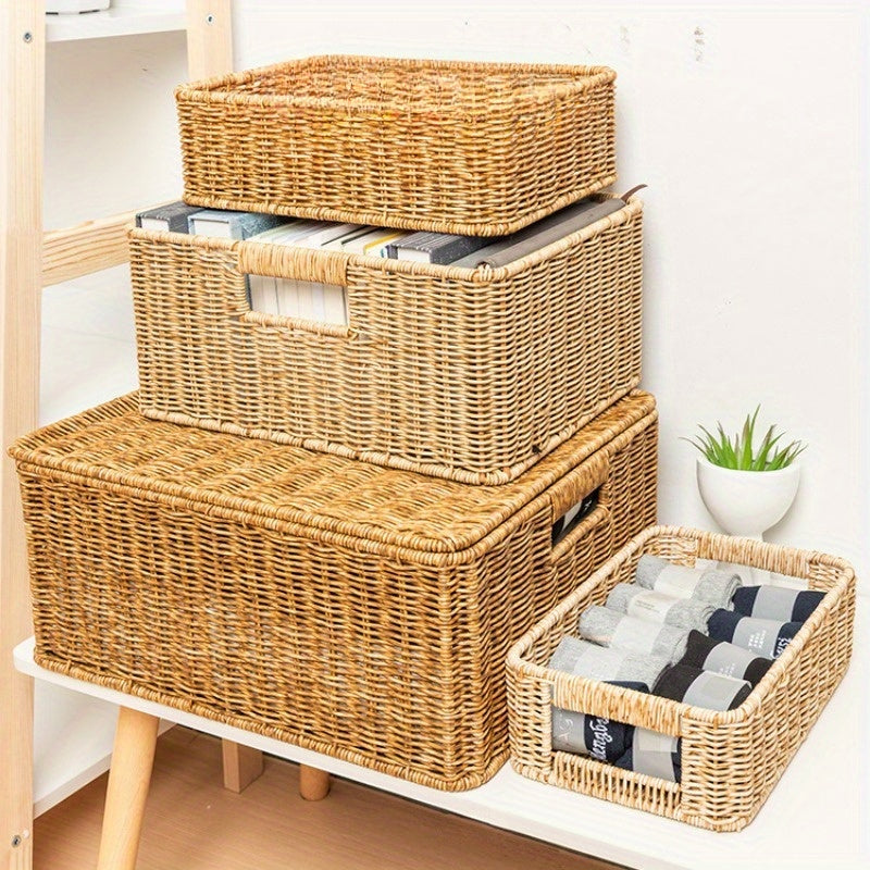 1/2 piezas Caja de almacenamiento para juguetes y snacks elegante y práctica - ideal para decorar baños, dormitorios, cocinas, hogares y canastas de lavandería