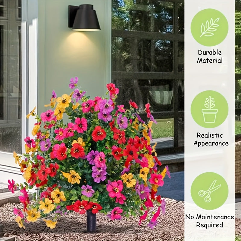 Árboles de Bola Topiaria de Margaritas Artificiales con Estacas para el Suelo | Arbustos Falsos Resistentes al UV para Jardín Interior/Exterior y Decoración de Puerta Principal | Elegancia Durante Todo el Año sin Muy Mantenimiento