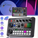 Tarjeta de sonido en vivo con interfaz de audio USB, efectos de mezclador DJ y cambiador de voz - Batería de litio recargable, equipo de estudio portátil para streaming, podcasting y gaming (Negro), Equipo para podcasting | Mezclador de audio moderno | T