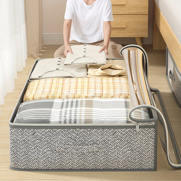 1pc bolsa de almacenamiento para debajo de la cama, bolsa visual de gran capacidad y a prueba de polvo con cierre de cremallera, ideal para guardar ropa, pantalones, edredóns, ropa interior, juguetes, libros, etc. Muy adecuada para viajes y protección de