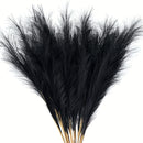 16 piezas de hierba de las pampas artificial, ramo negro esponjoso de 55.12 cm, decoración bohemia para el hogar, bodas, fiestas y arreglos en florero