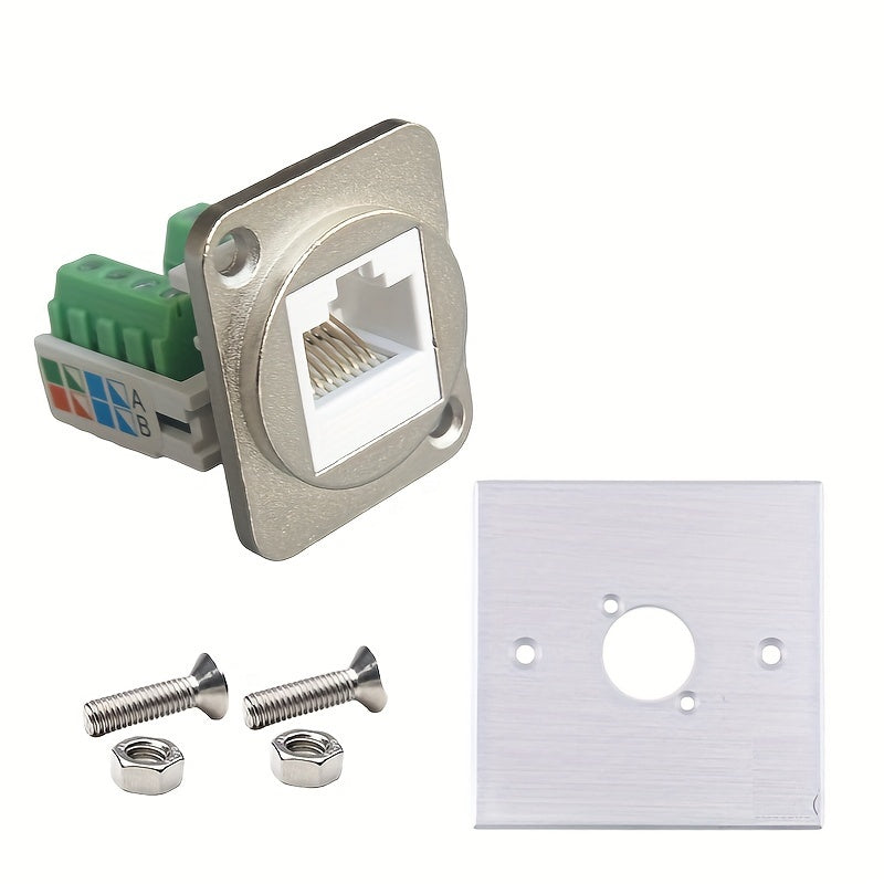 5 piezas de terminales de red Ethernet RJ45 tipo D con tornillos - Verde y negro, compatibles con SmartThings, no requiere batería, terminales de conexión de red | Terminales tipo D | Conexión segura