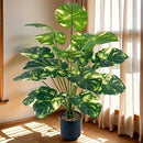 Planta artificial de monstera grande, verde frondoso, plástico duradero, perfecta para decoración de hogar y oficina, ideal para bodas y decoración navideña, versátil para interiores, decoración de oficina | Planta verde frondosa | Planta artificial