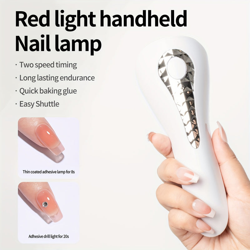 Lámpara de uñas LED para esmalte de gel, 18W Mini LED para secar uñas de gel, lámpara de uñas portátil USB recargable con 2 configuraciones de temporizador para secado rápido en casa y uso en salón.
