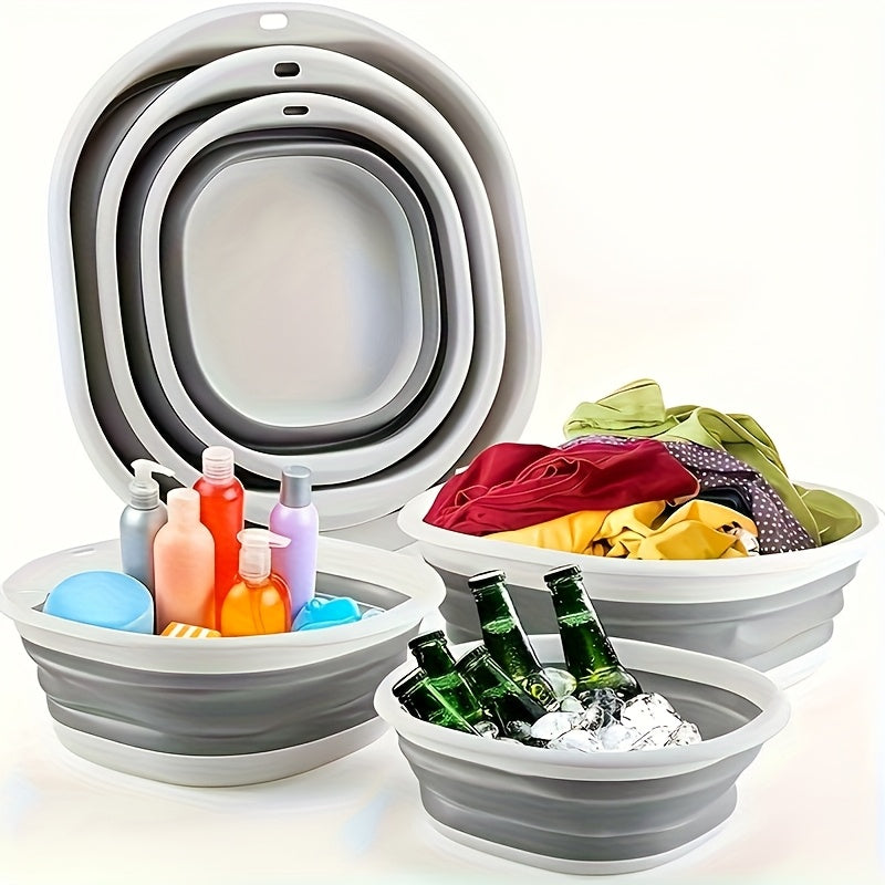 1 pieza de bañera de pies plegable portátil de silicona, ideal para el hogar, el dormitorio, los viajes - Perfecta para el spa de pies, lavado de manos, cuidado de uñas | Duradera y fácil de limpiar, cuidado de pies para viajes | Diseño compacto | Bañera