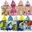Toalla de baño infantil con diseño de caricaturas, ideal para playa y piscina
