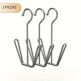 3pcs Perchas para Zapatos de Acero Inoxidable - Ganchos de Almacenamiento y Secado de Metal que Ahorran Espacio para Organización de Armarios, Ideales para el Hogar y el Lavadero, Cajas de Almacenamiento de Zapatos, Accesorios para el Hogar, Estantes de