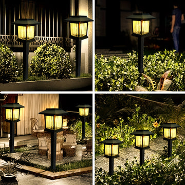 Luces Solares de Tierra con LED 2 piezas | Iluminación Exterior de Alta Calidad para Caminos | Alimentadas por Energía Solar con Aro de Plástico Desmontable | Acabado Duradero | Ideales para Jardín, Patio, Pasarela y Entrada | Iluminación Paisajística Ef