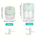 Mini Trituradora de Ajo Recargable de 8,45 onzas - Duradera y Resistente, Carga USB, 1200 RPM, Ideal para Triturar Ajo, Pimientos, Cebolla, Carne Picada, Frutos Secos y Más