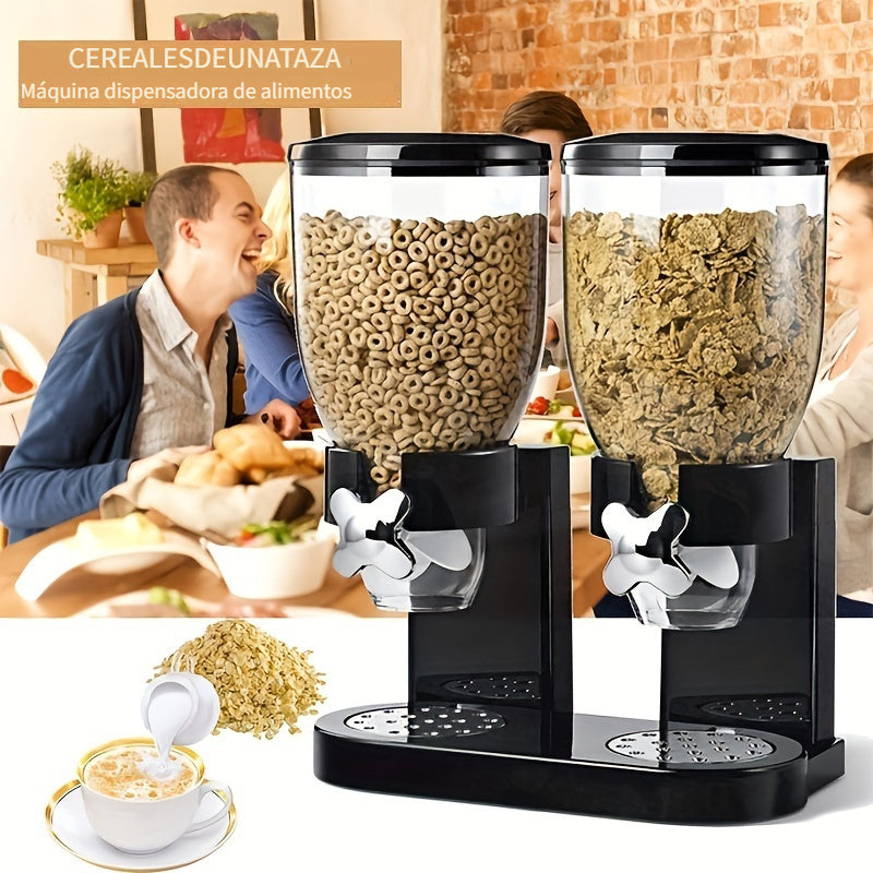 PANCERKA Dispensador de Alimentos de Control Dual: Gran Capacidad, Lavable a Mano, Libre de BPA y a Prueba de Fugas para Cereales, Nueces, Arroz y Granola