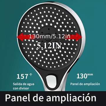 Cabezal de ducha de alta presión con panel grande electroplateado, cabezal de ducha presurizado, cabezal de ducha súper potente, cabezal de ducha tipo lluvia para baño