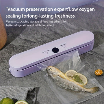 1 pieza de sellador de vacío | Máquina de vacío inalámbrica portátil | con batería | Uso húmedo y seco | Adecuado para alimentos de cocina/pícnic al aire libre | Incluye función de sellado de aperitivos | Perfecto como regalo de Navidad/Año Nuevo
