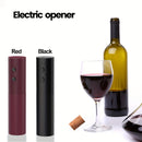 Destapador de vino eléctrico inalámbrico, abrebotellas automático con carga USB tipo C, ideal para hogar, cocina, fiestas, bares o restaurantes (negro y rojo)