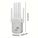 Repetidor de Señal WiFi, Extensor WiFi 300Mbps con 6 Antenas, Amplificador de Red Penetrante para Mayor Cobertura y Velocidad en Múltiples Escenarios, Mejora de la Red Oficina, Colocación Versátil, Enchufe Estándar EE. UU., Extensión Wifi Hogareña, Repet