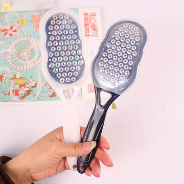 2 piezas, eliminador de pies y masajeador de luz muerta beige - Eliminador de plástico no eléctrico sin alcohol para heridas crónicas, eliminación y exfoliación, uso doméstico - No se necesita energía, eliminador de heridas, herramienta para remojo de pi