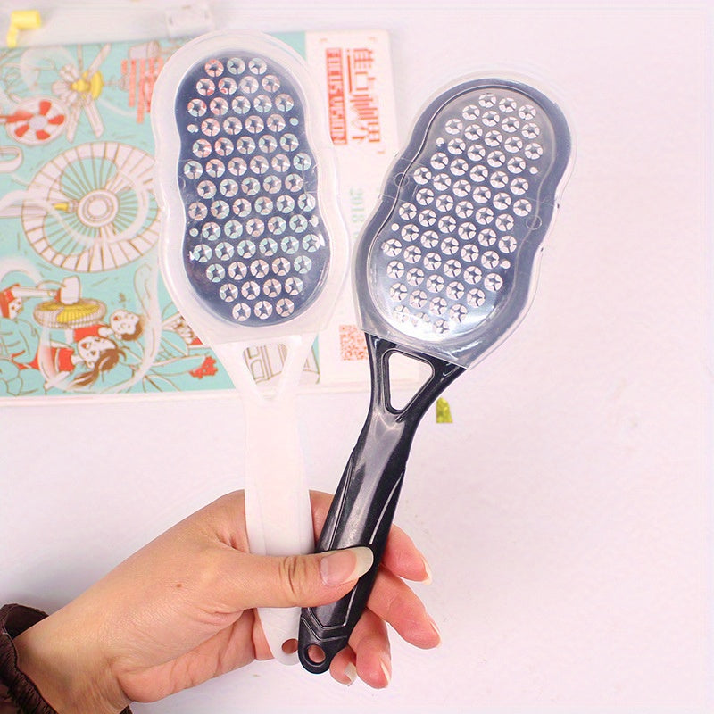 2 piezas, eliminador de pies y masajeador de luz muerta beige - Eliminador de plástico no eléctrico sin alcohol para heridas crónicas, eliminación y exfoliación, uso doméstico - No se necesita energía, eliminador de heridas, herramienta para remojo de pi