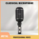 Microfono Dinámico Vintage XGeS - Micrófono Vocal Retro de Metal con Alimentación USB para Karaoke, Streaming y Grabación, Estudio Profesional & Actuaciones en Vivo con Soporte Colgante, Equipo de Karaoke, Diseño Clásico, Construcción Duradera